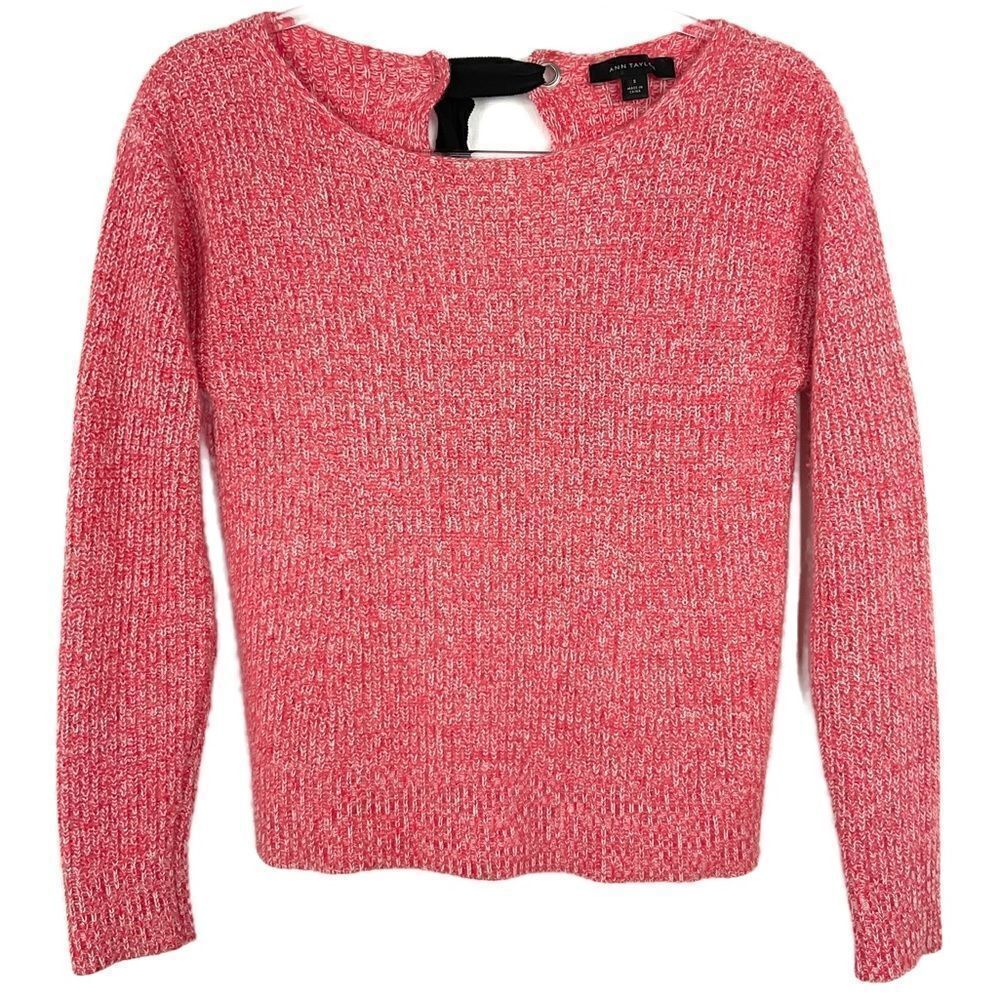 Ann Taylor Light Red Wool Blend Knit Sweater Small